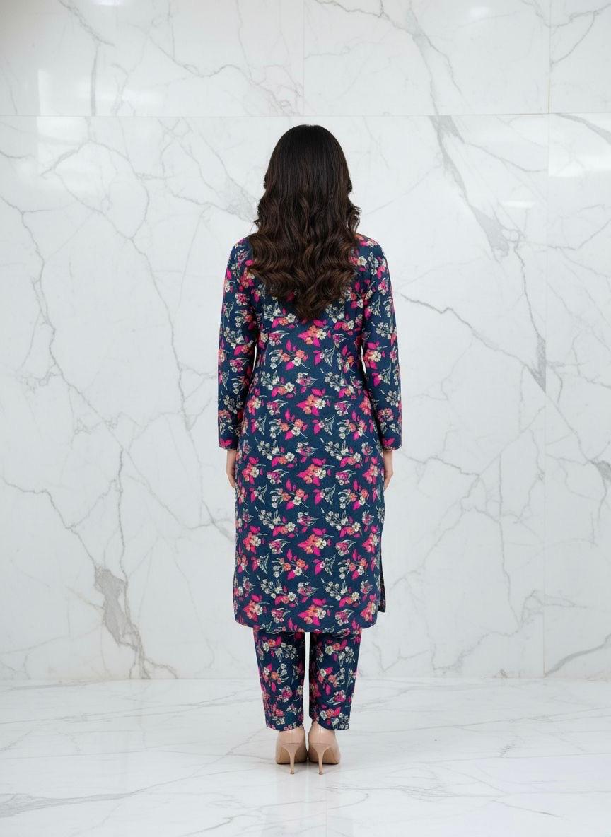 Royal Petal Fusion – Unstitched Bana Dora Suit